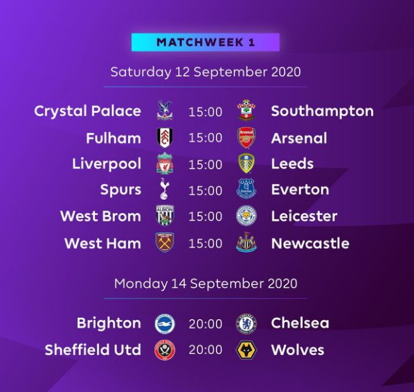 Premier League schedule for 2020 / 21 season announced - IPTV League | The Best IPTV Service